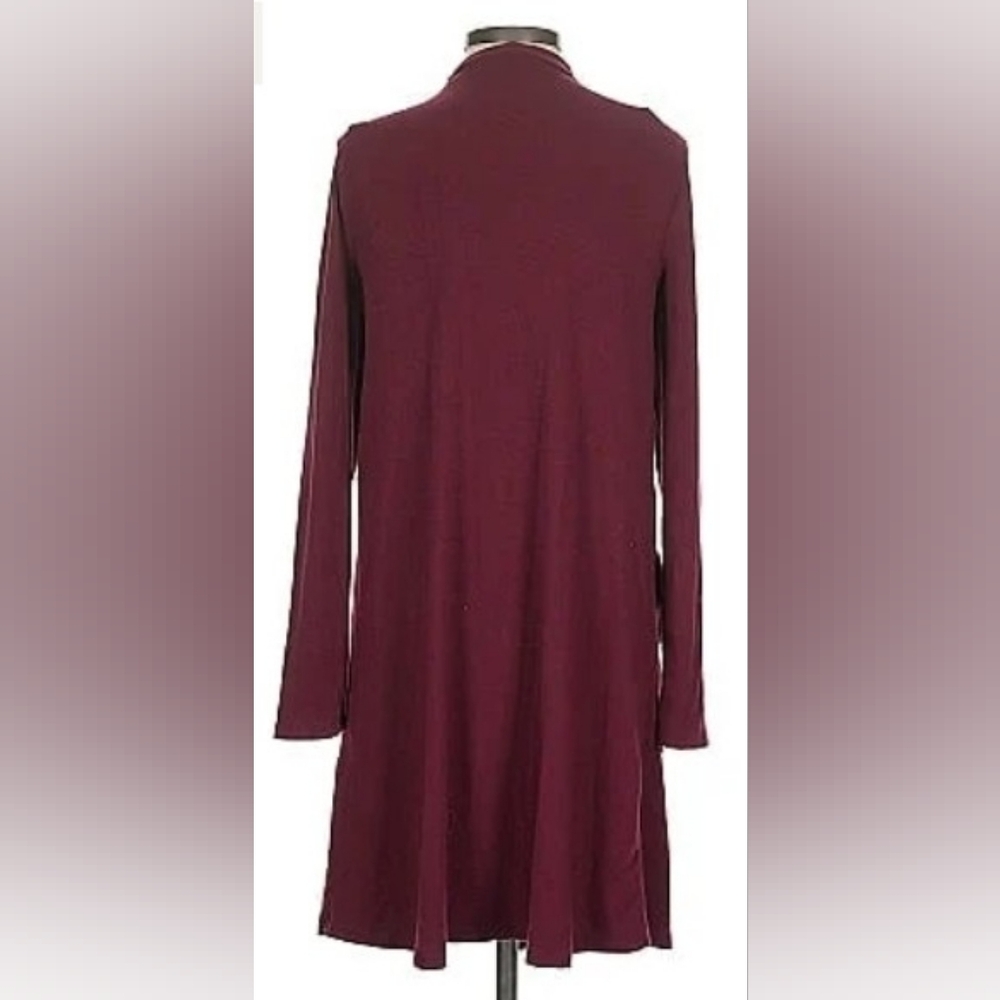 NWOT Zenana Premium Burgundy Open Front Duster. Women's Small. - Picture 2 of 3